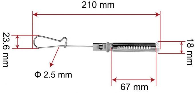 ZCSSC-03 FTTH स्टेनलेस स्टील फ्लैट केबल ड्रॉप क्लैंप 0