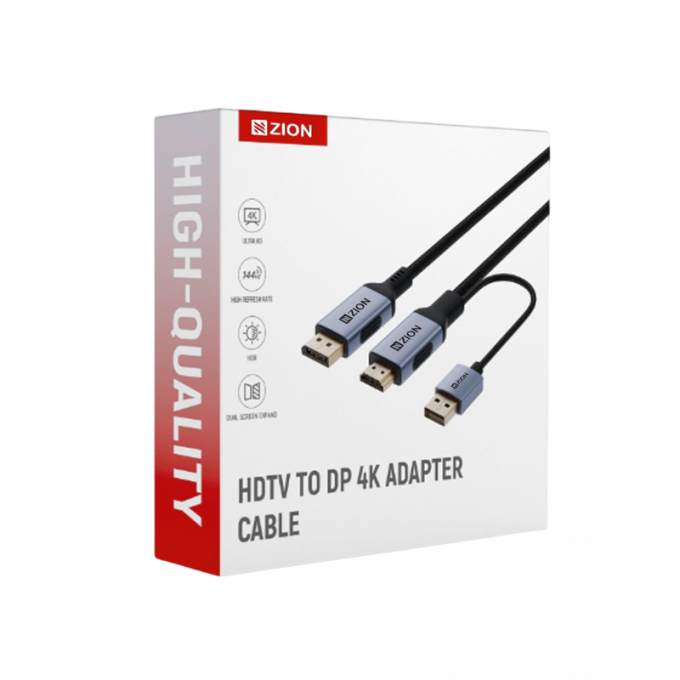 ZC140-4K HDMI to DP Cable packing