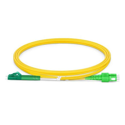 LC APC to SC APC Duplex G.652.D Single Mode PVC 2.0mm Fiber Optic Patch Cord for High-Speed Data Transmission