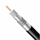 RG11 Tri-shield 77% Aluminum braid wire PVC CM Jacket Low Signal Loss Underground Coaxial  cable