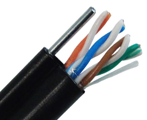 HDPE Insulation Cat5e Network Cable with Solid Bare Copper Conductor and Outdoor PE Jacket