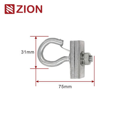 ZCGSC-01 - Hoop Retractor/Pole Brackets for FTTH Drop Optical Cable - Galvanized Suspension Hook & Q Span Clamp