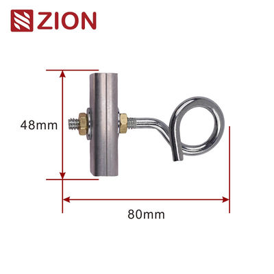 ZCALC-04 - Aluminum Hoop/Pole Bracket with Durable Optic Cable Clamp & Fixed Hook with Pigtail Hook