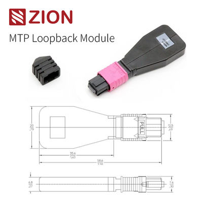 12 Fibers MTP OM4 Fiber Optic Loopback Module /Cable