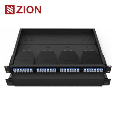 1U UHD MPO/MTP-LC 96F Full Cover Fixed Rack Mounted Patch Panel 4 Cassettes