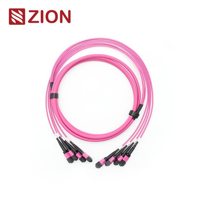 4x12 48F MPO OM4 Fiber Optic Trunk Cable Singlemode Multimode
