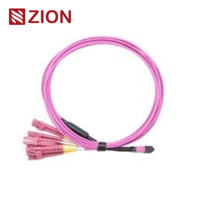 12 Fibers MPO to LC OM4 Fiber Optic MPO-LC 2.0mm Straight harness Cables
