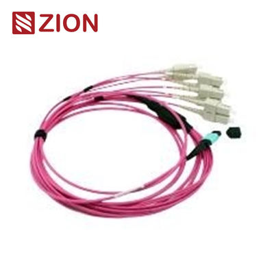 8 Fibers MPO to LC OM4 Fiber Optic MPO-LC 2.0mm Straight harness Cables