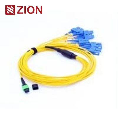 12 Fibers MPO To LC Singlemode Fiber Optic MPO-LC 2.0mm Straight Harness Cables