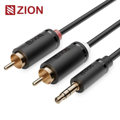3.5mm Male To 2RCA Male Audio Cable Stereo AUX Cord For Home Audio Systems TVs