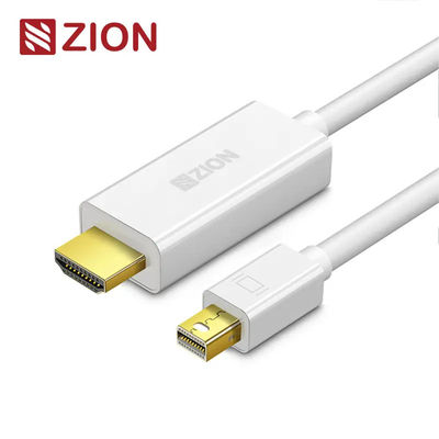 1K MiniDisplayPort to HDMI Cable 1080P HD Video Audio Adapter for Laptops PCs Monitors HDTVs