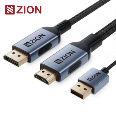 4K HDMI to DisplayPort Cable 4K Video Audio Converter for TVs Laptops PCs Monitors