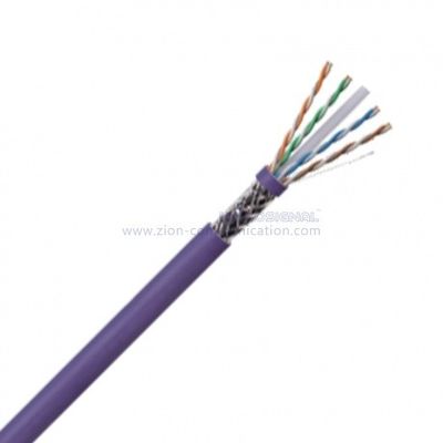 SF/UTP Shielded CAT6 Network Cable with LSZH Jacket and 23 AWG Bare Copper Conductors
