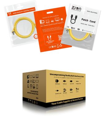 Copper Ethernet Cat 6 Patch Cables PE Out Jacket