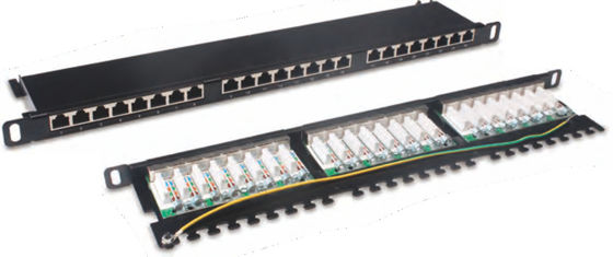 0.5U 24 Ports Patch Panel for Rack Mount - Cat5e/Cat6/Cat6A Compatible Data Center Accessories