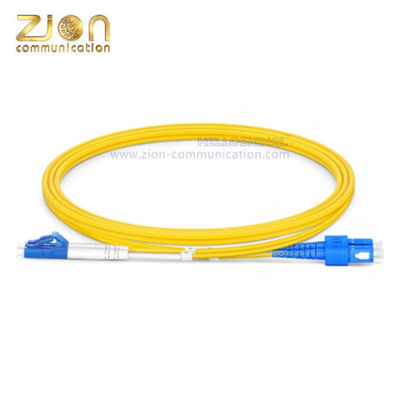 LC UPC to SC UPC Duplex G.652.D Single Mode PVC Jacket 6ft Fiber Optic Patch Cord (FOPC)
