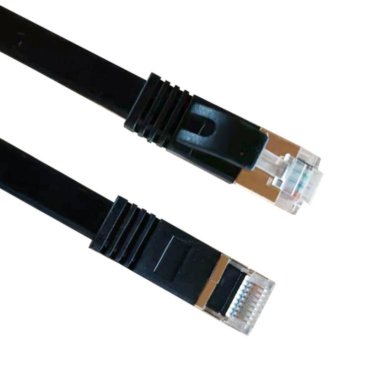 Stranded bare copper FLAT CAT6 FTP RJ45 Patch Cord with LSZH/PVC
