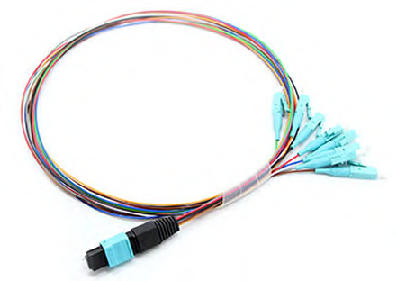 8 Fibers MPO to LC 8F MPO(male) -LC Fan-out 0.9mm 30-35cm Patch cable