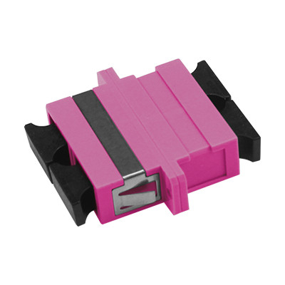 SC OM4 DX Adapter With Flange Fiber Optic Adapter/Coupler