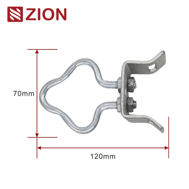 ZCGSC-07 - Hot Galvanized Steel Plum Blossom Type Pole Bracket Anchor with Hoop Retractor for FTTH