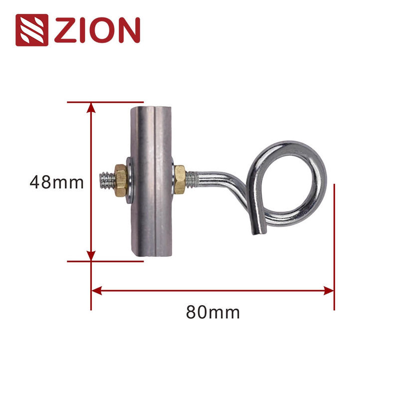 ZCALC-04 - Aluminum Hoop/Pole Bracket with Durable Optic Cable Clamp & Fixed Hook with Pigtail Hook