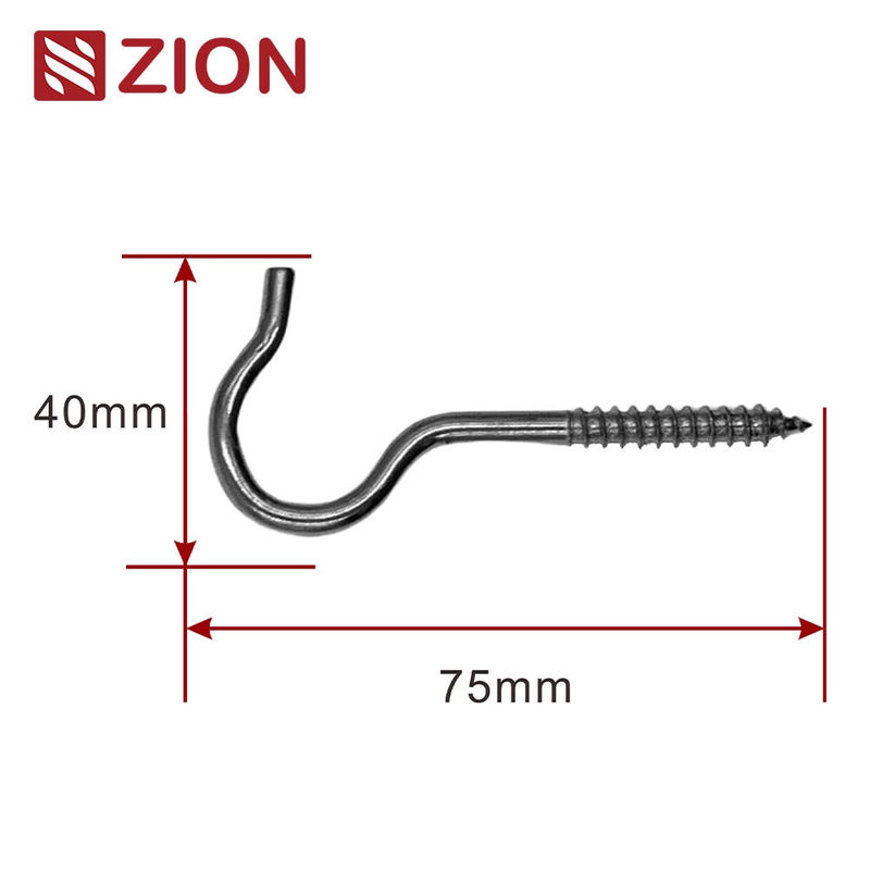 ZCHK-04 FTTH Screw-in Hook Eye Bolt | Ceiling Hook Screw Hanger with Open Hook Design
