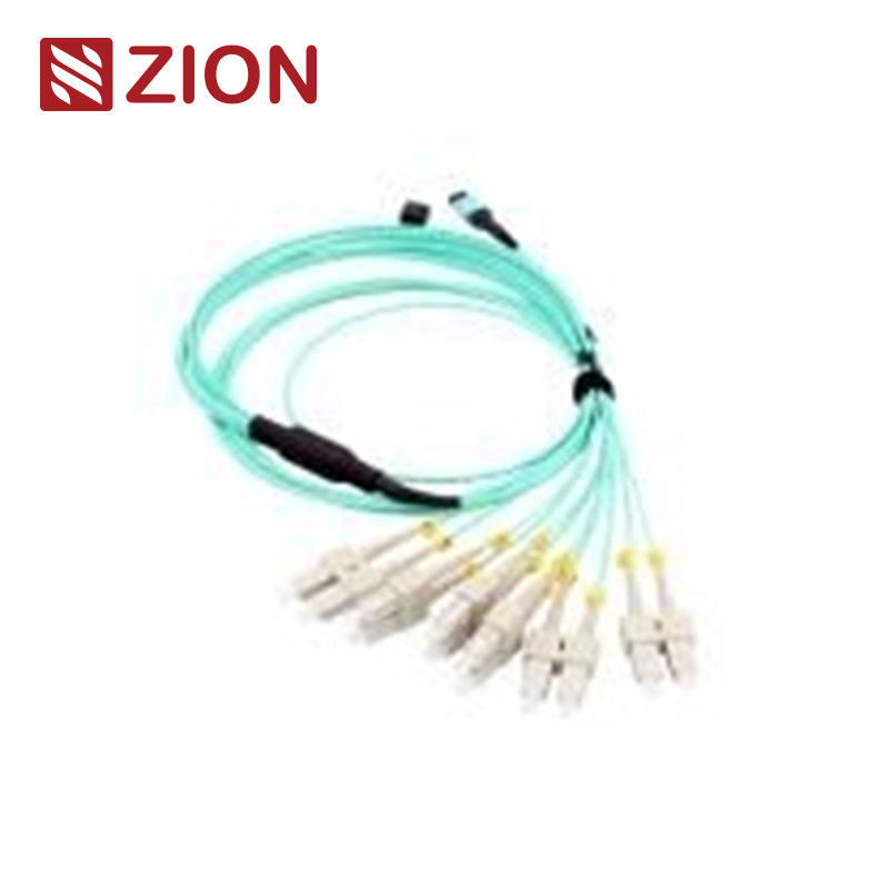 12F MTP OM3 Fiber Optic MTP-LC 2.0mm Straight Harness Cable for 40G QSFP+ PLR4