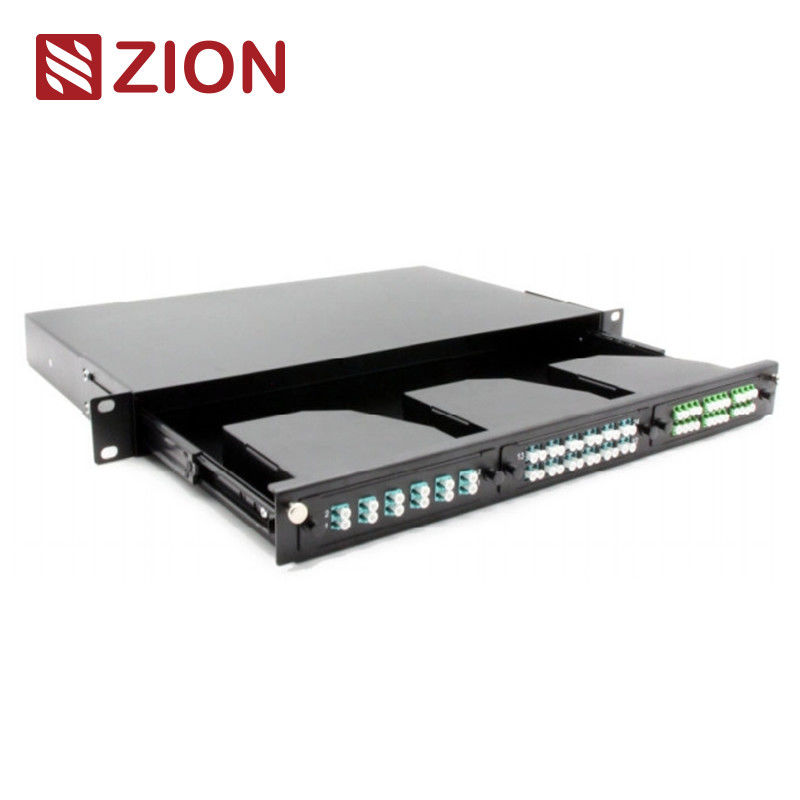 1U FHD MPO&MTP-LC 72F Slide Rail Rack mount patch panel-Modular design