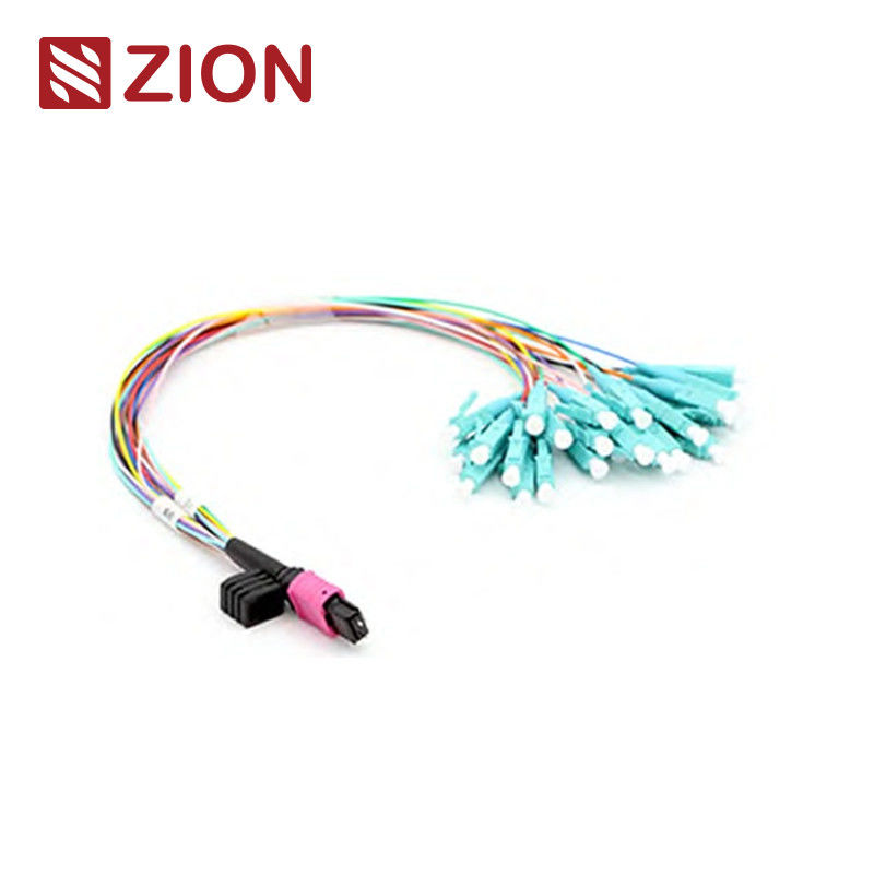 24 Fibers MTP To LC 24F MTP(Male) -LC Fan-Out 0.9mm 30-35cm Patch Cable