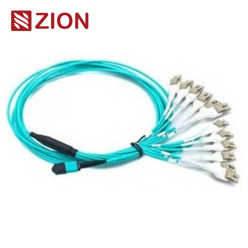 24 Fibers MPO to LC OM3 Fiber Optic MPO-LC 2.0mm Straight harness Cables