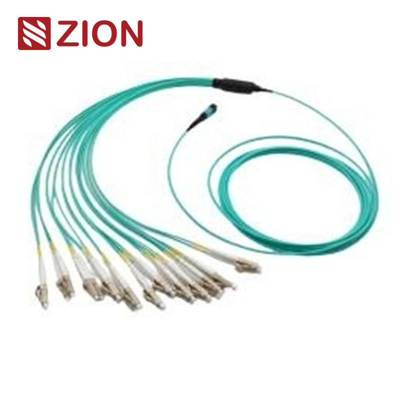 8 Fibers MPO TO LC OM3 Fiber Optic MPO-LC 2.0mm Straight harness Cables