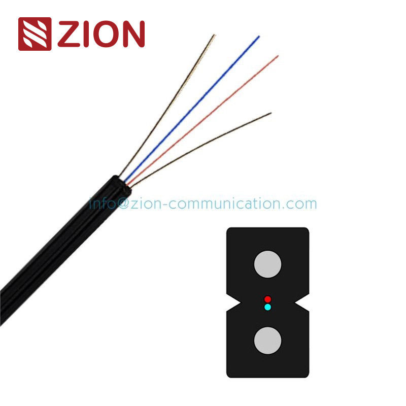 1 Core 2 Core G657A Optical Gjxh Gjxfh Ftth Drop Cable With Lszh Jacket