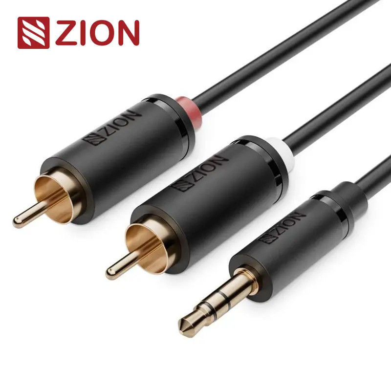 3.5mm Male To 2RCA Male Audio Cable Stereo AUX Cord For Home Audio Systems TVs