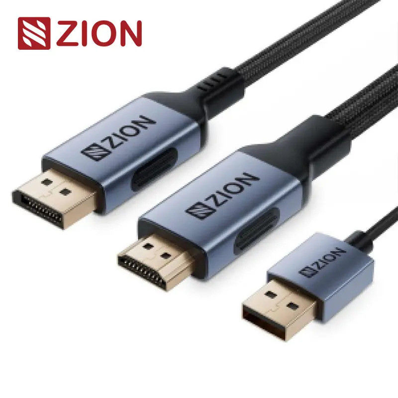 4K HDMI to DisplayPort Cable 4K Video Audio Converter for TVs Laptops PCs Monitors