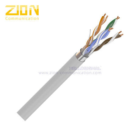 F/UTP CAT5E Ethernet Cable with Solid Bare Copper Conductor LSZH Jacket and CPR Certified